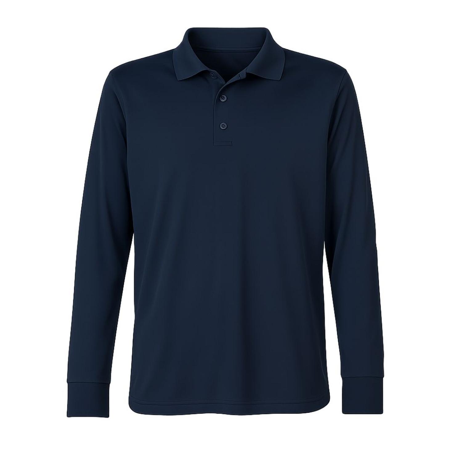 Polera pique manga larga azul Ackerland